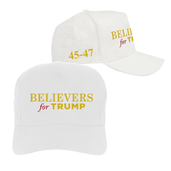 Believers for Trump White Structured Adjustable Hat