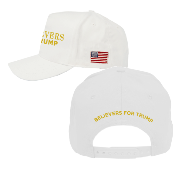 Believers for Trump White Structured Adjustable Hat.