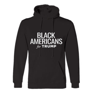 Black Americans for Trump Black Hooded Pullover