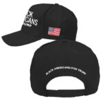 Black Americans for Trump Black Structured Adjustable Hat