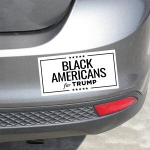 Black Americans for Trump Bumper Sticker 7.5x3.75 (Set of 2)