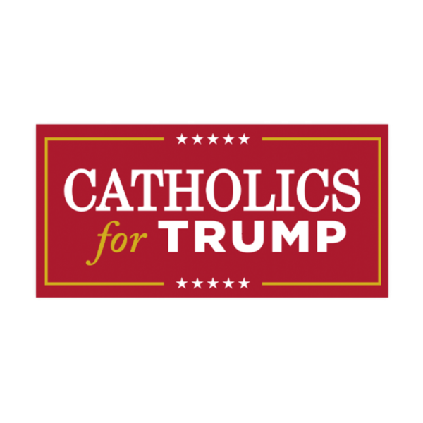 Catholics for Trump Bumper Sticker 7.5x3.75 (Set of 2)