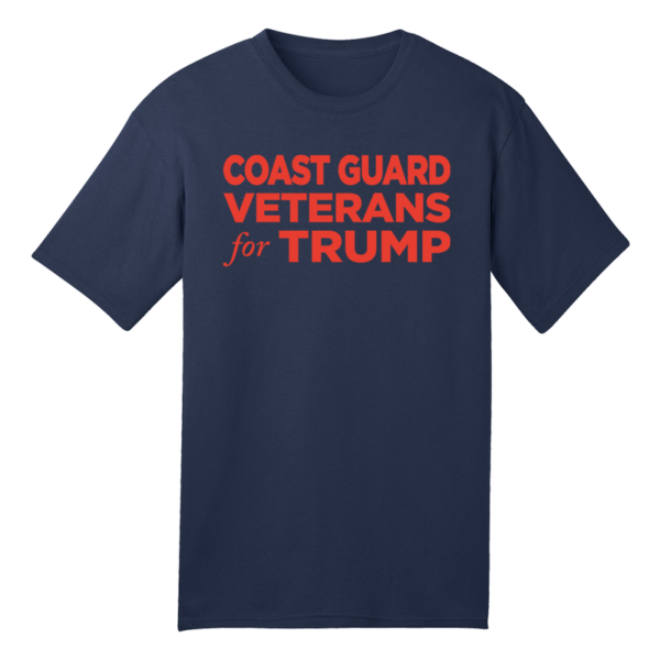 Coast Guard Veterans for Trump Navy T-Shirt