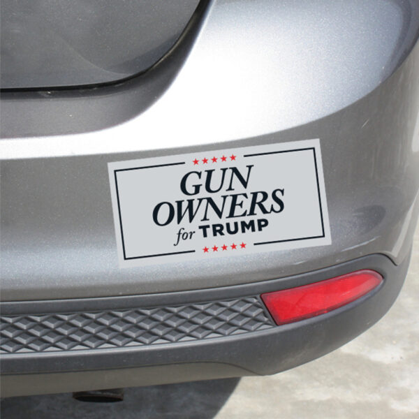 Gun Owners for Trump Bumper Sticker 7.5x3.75 (Set of 2)