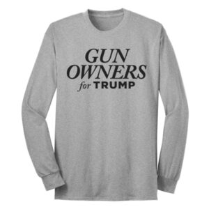 Gun Owners for Trump Dark Ash Long Sleeve T-Shirt