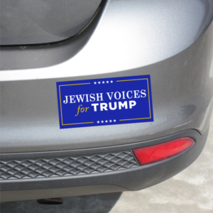 Jewish Voices for Trump Bumper Sticker 7.5x3.75 (Set of 2)