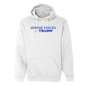 Jewish Voices for Trump White Hooded Pullover