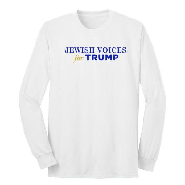 Jewish Voices for Trump White Long Sleeve T-Shirt