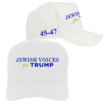 Jewish Voices for Trump White Structured Adjustable Hat