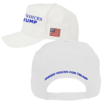 Jewish Voices for Trump White Structured Adjustable Hat