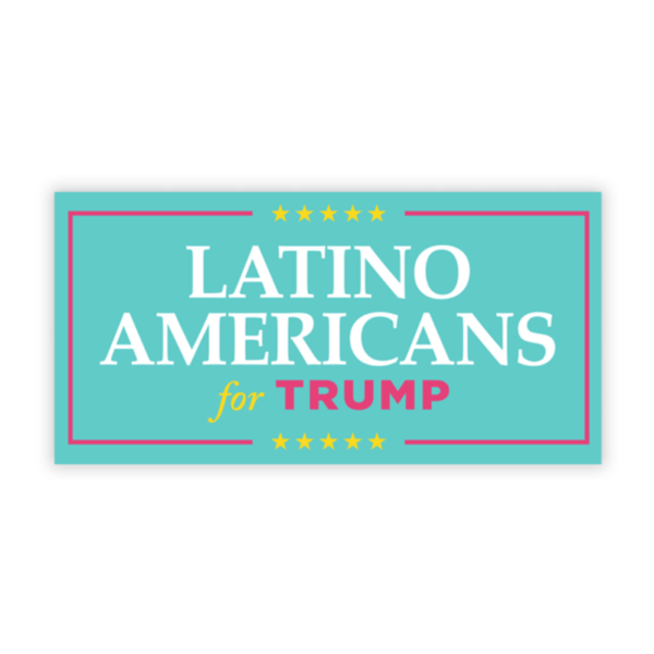 Latino Americans for Trump Bumper Sticker 7.5x3.75 (Set of 2)