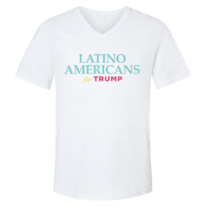 Latino Americans for Trump White Fine Jersey V-Neck