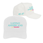 Latino Americans for Trump White Structured Adjustable Hat