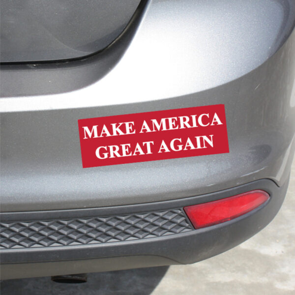 Make America Great Again Red Bumper Sticker 9x3 (Set of 2)