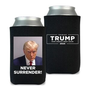 Never Surrender Beverage Cooler (Set of 2) - Black