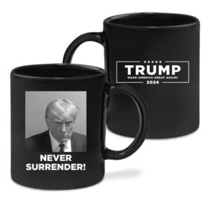 Never Surrender Black Coffee Mug