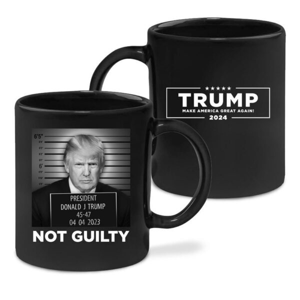 Official Trump Mugshot Black Coffee Mug