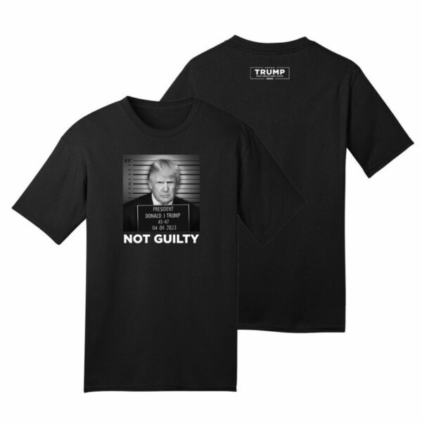 Official Trump Mugshot Black Cotton T-Shirt