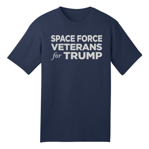 Space Force Veterans for Trump Navy T-Shirt