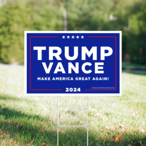 Trump-Vance Make America Great Again Blue Yard Sign 22x15