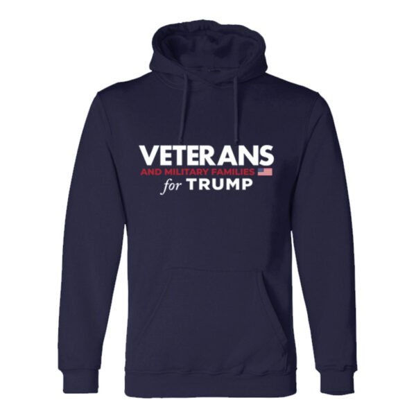 Veterans and Military Families for Trump Navy Hooded Pullover