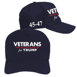 Veterans and Military Families for Trump Navy Structured Adjustable Hat