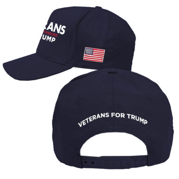 Veterans and Military Families for Trump Navy Structured Adjustable Hat.