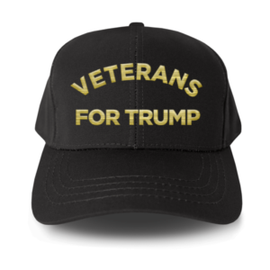 Veterans for Trump Black Structured Adjustable Hat